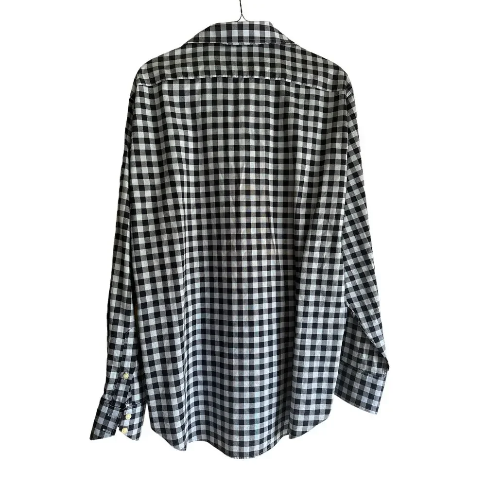 Thomas Dean checkered button down shirt - Large